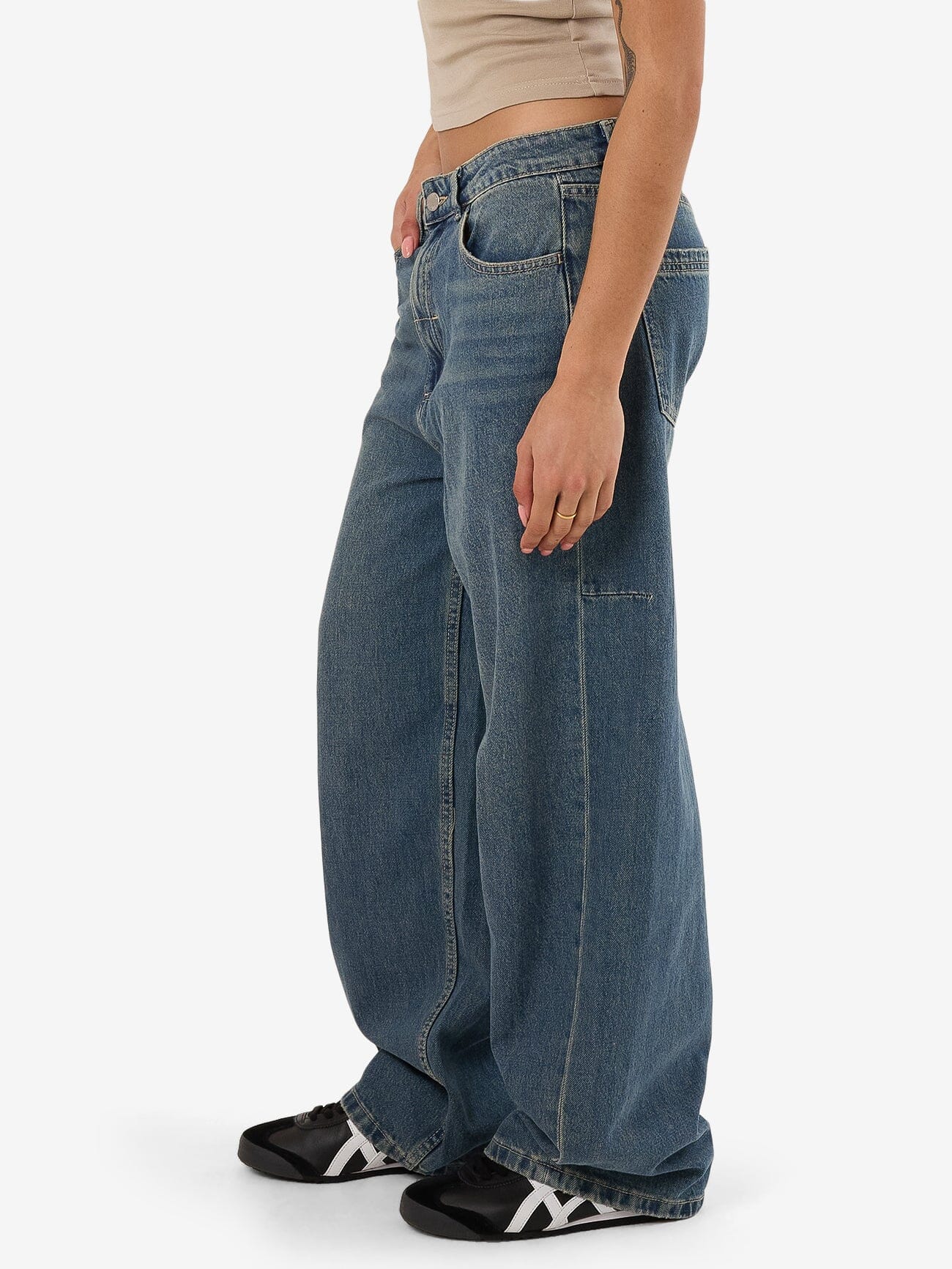 Tony Low Rise Big Baggy Jean - Vintage Mid Blue