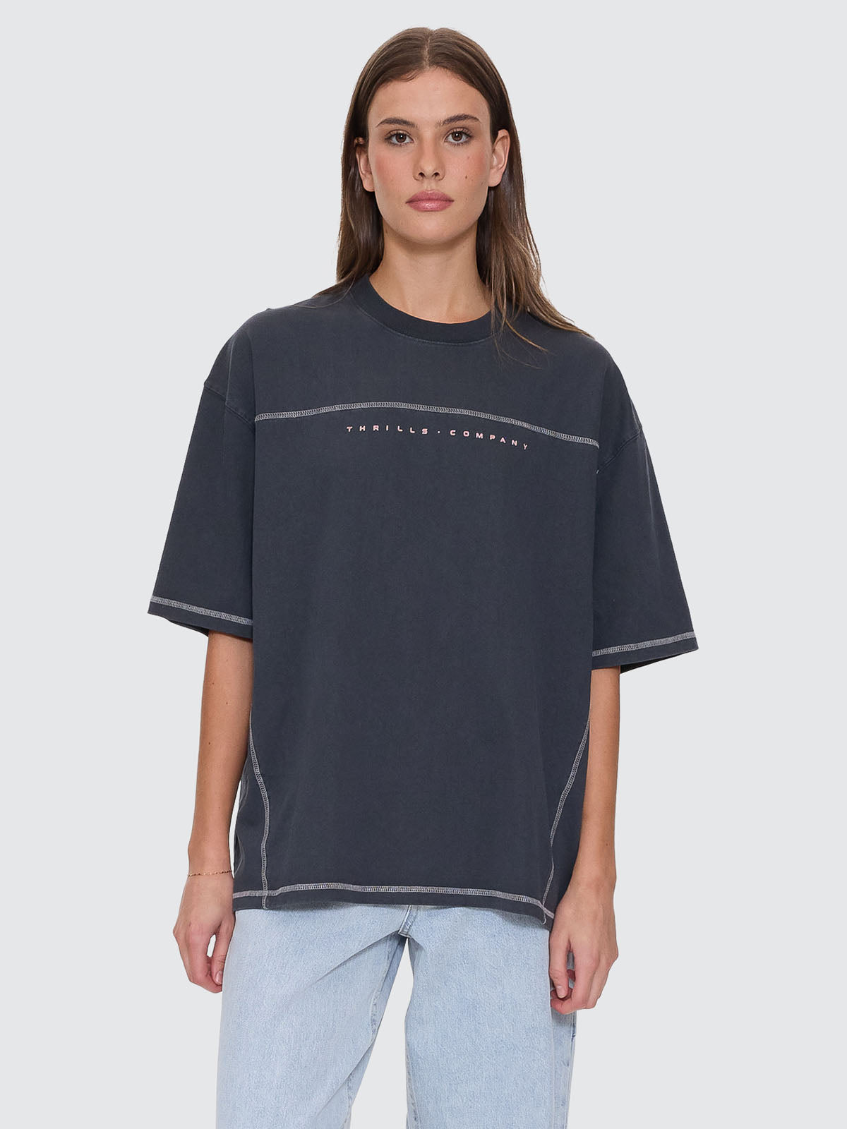 Compact Oversize Panel Tee - Ebony 4