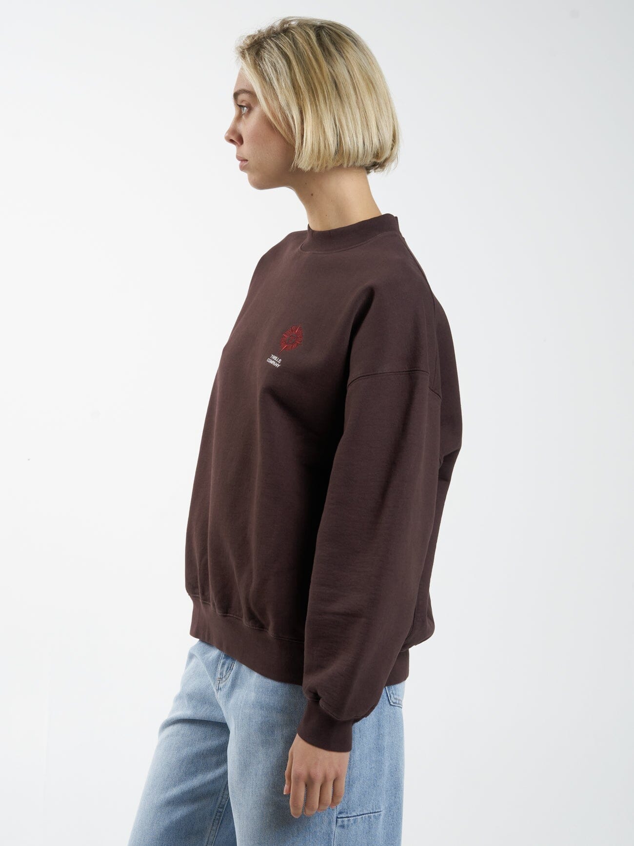 Natural Occurrences Oversized Crew - Chocolate Plum
