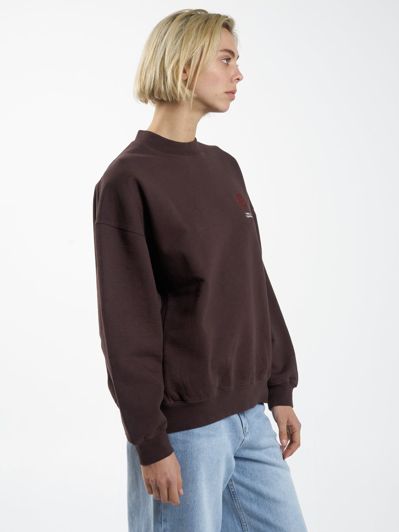 Natural Occurrences Oversized Crew - Chocolate Plum