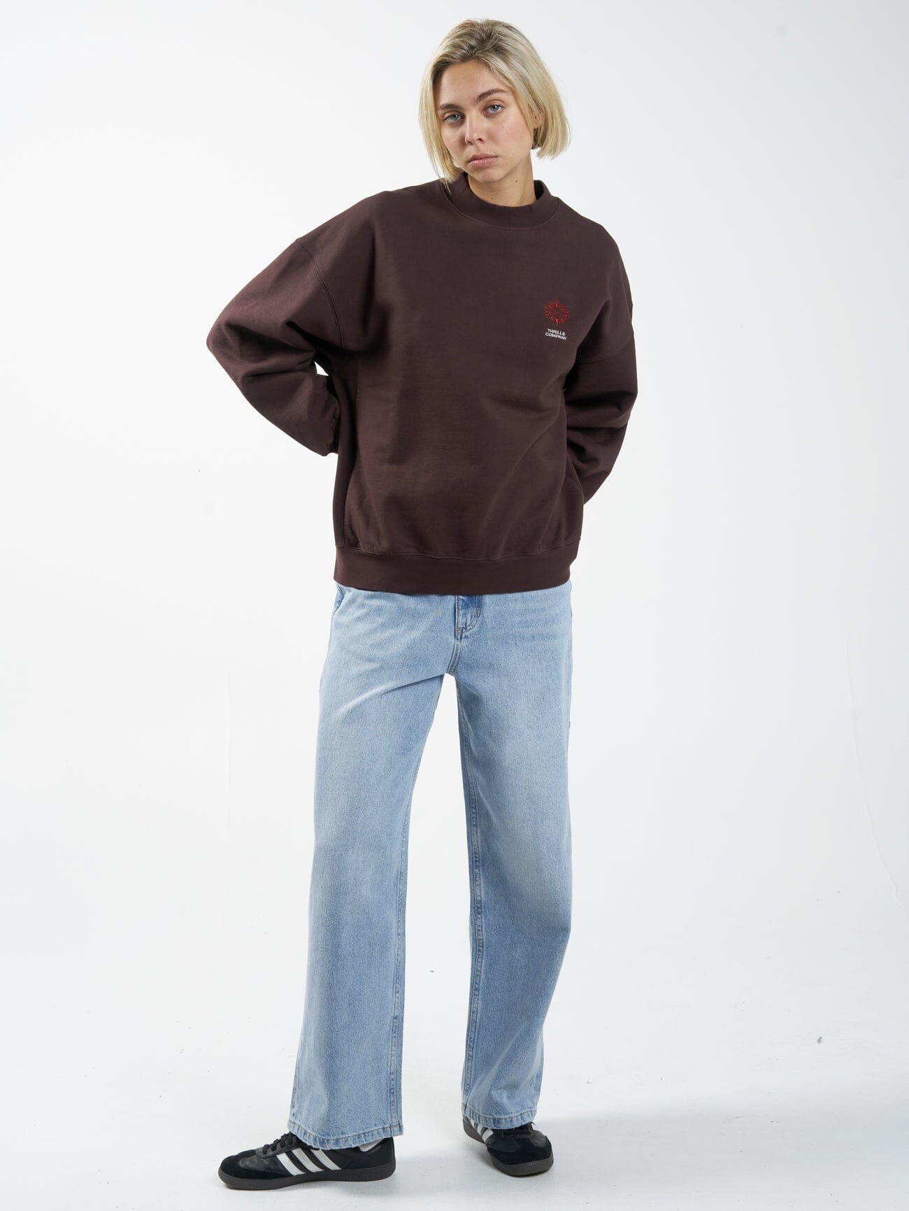 Natural Occurrences Oversized Crew - Chocolate Plum