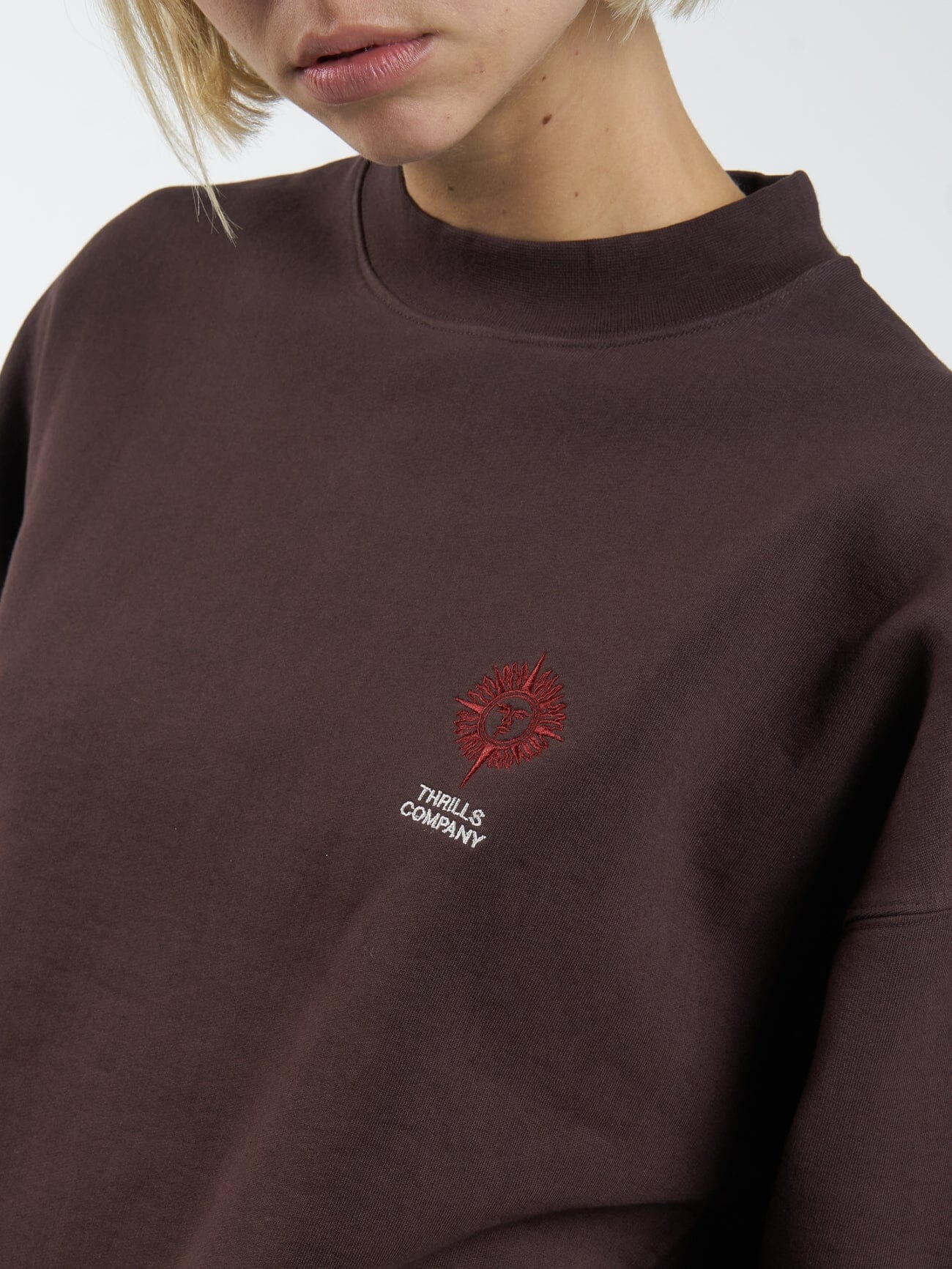 Natural Occurrences Oversized Crew - Chocolate Plum