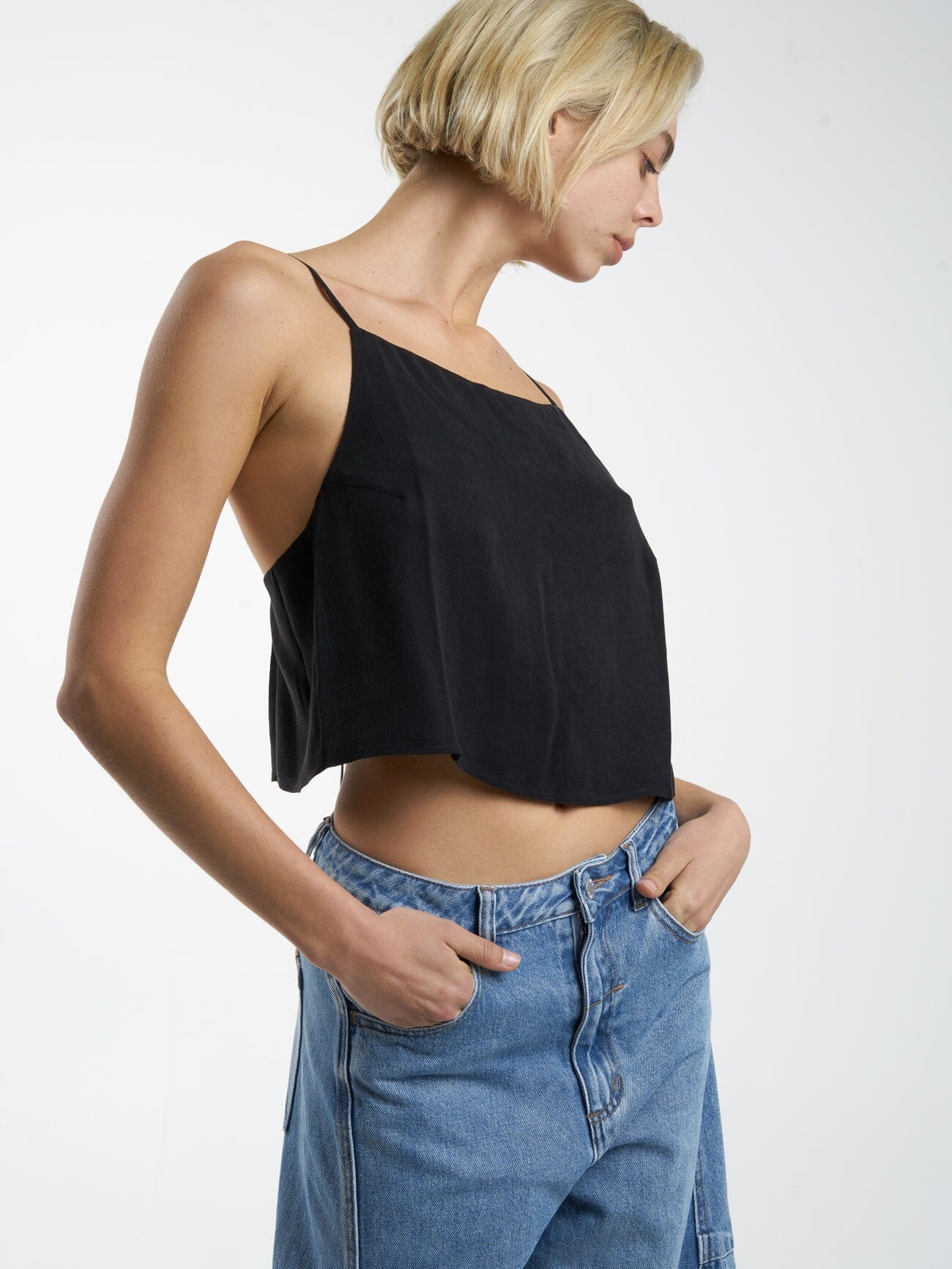 Manhatten Jacquard Camisole - Antique Black