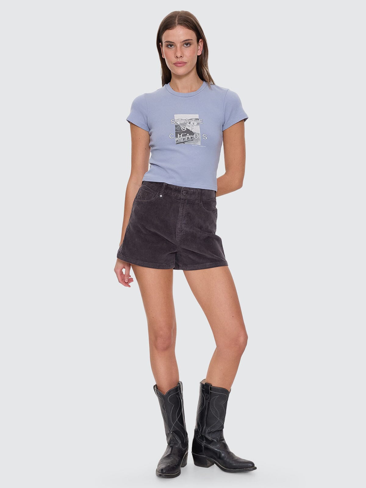 Chaotic Growth Mini Tee - Ashley Blue 4