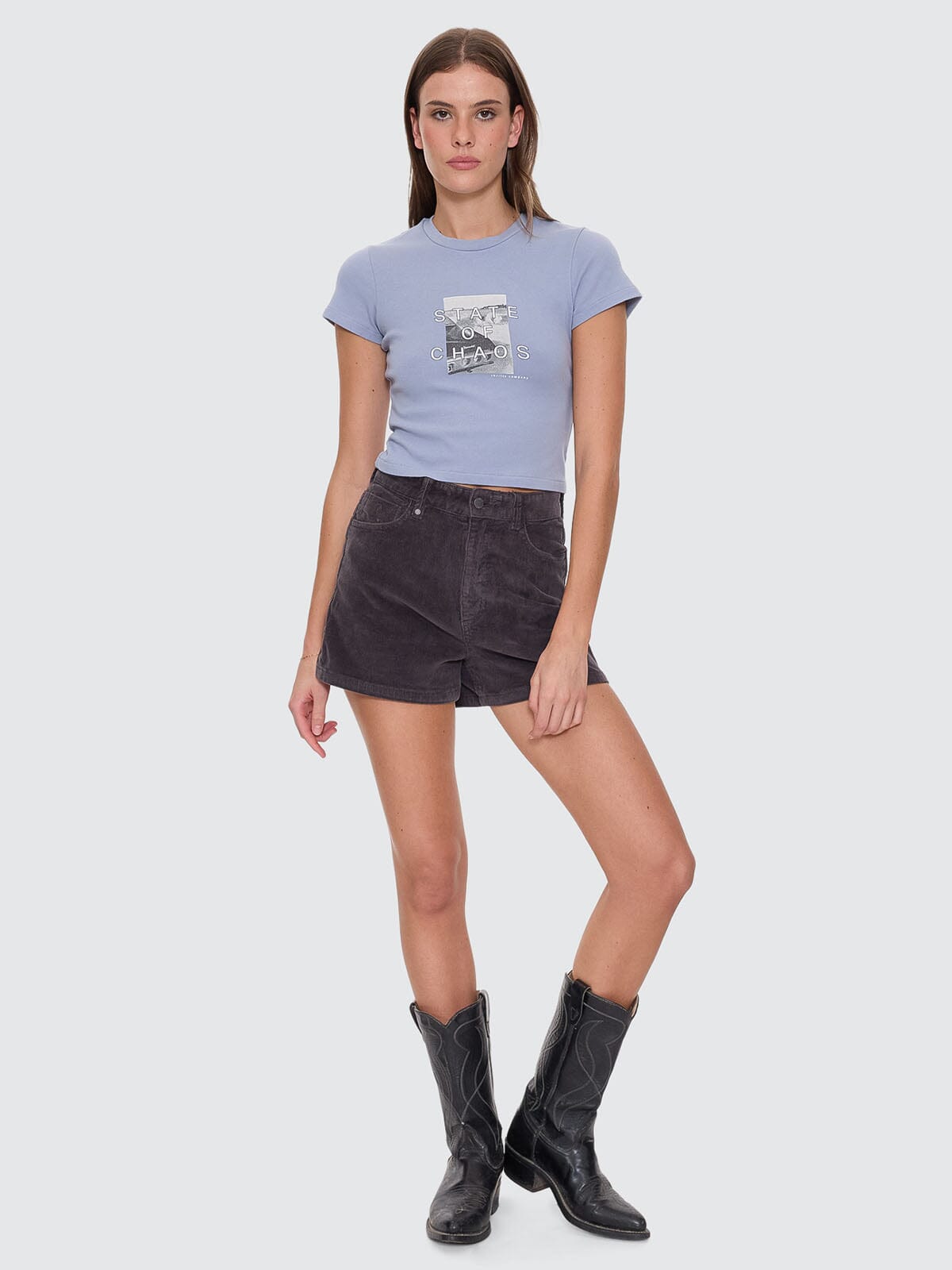 Chaotic Growth Mini Tee - Ashley Blue 4