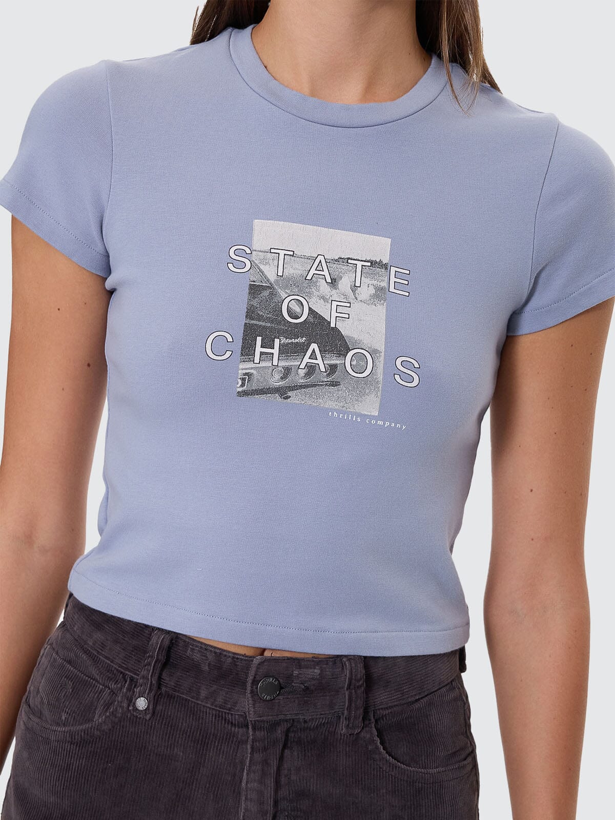 Chaotic Growth Mini Tee - Ashley Blue 4