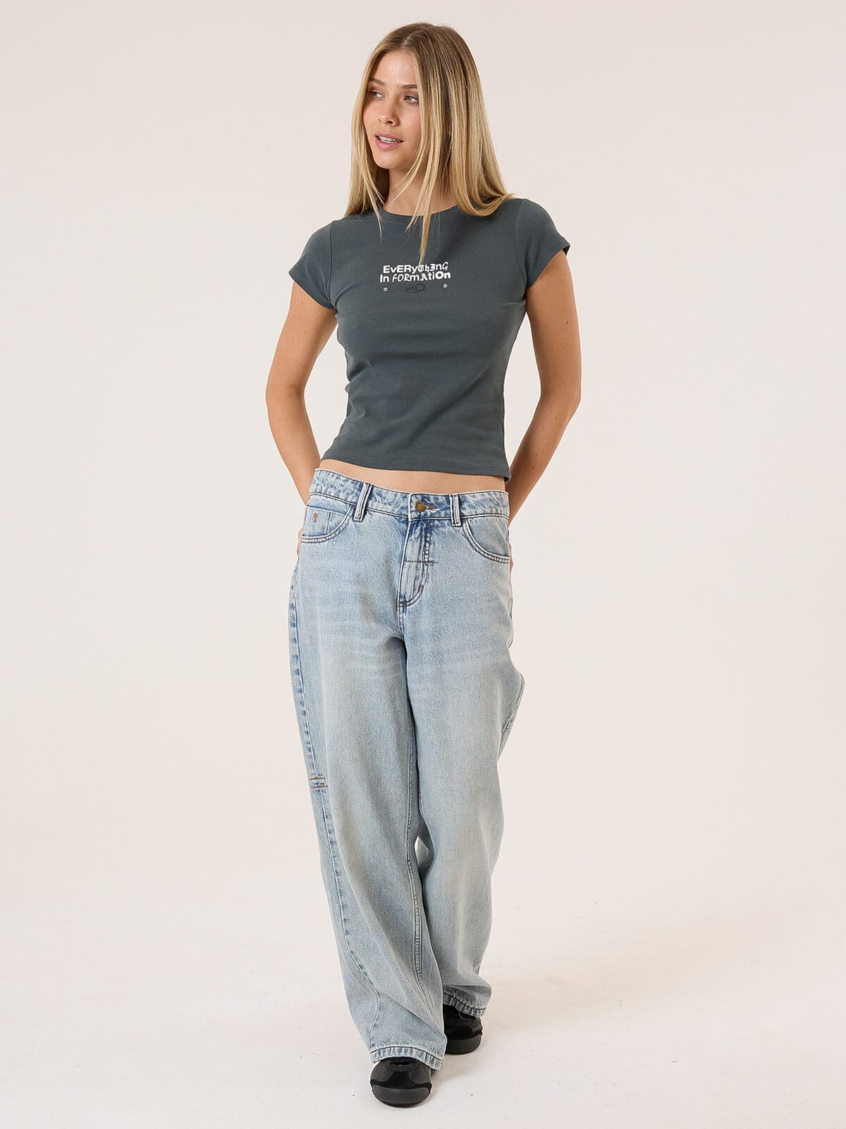 Chain of Formation Mini Tee - Charcoal Blue 4