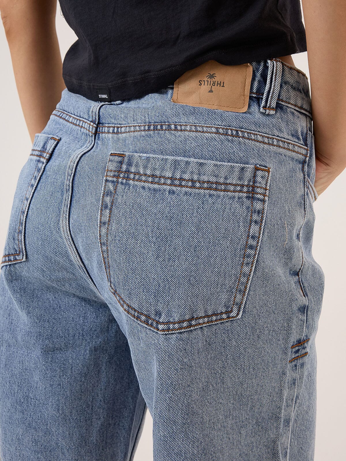 Reagan Slouch Short - Vintage Stone Blue 4