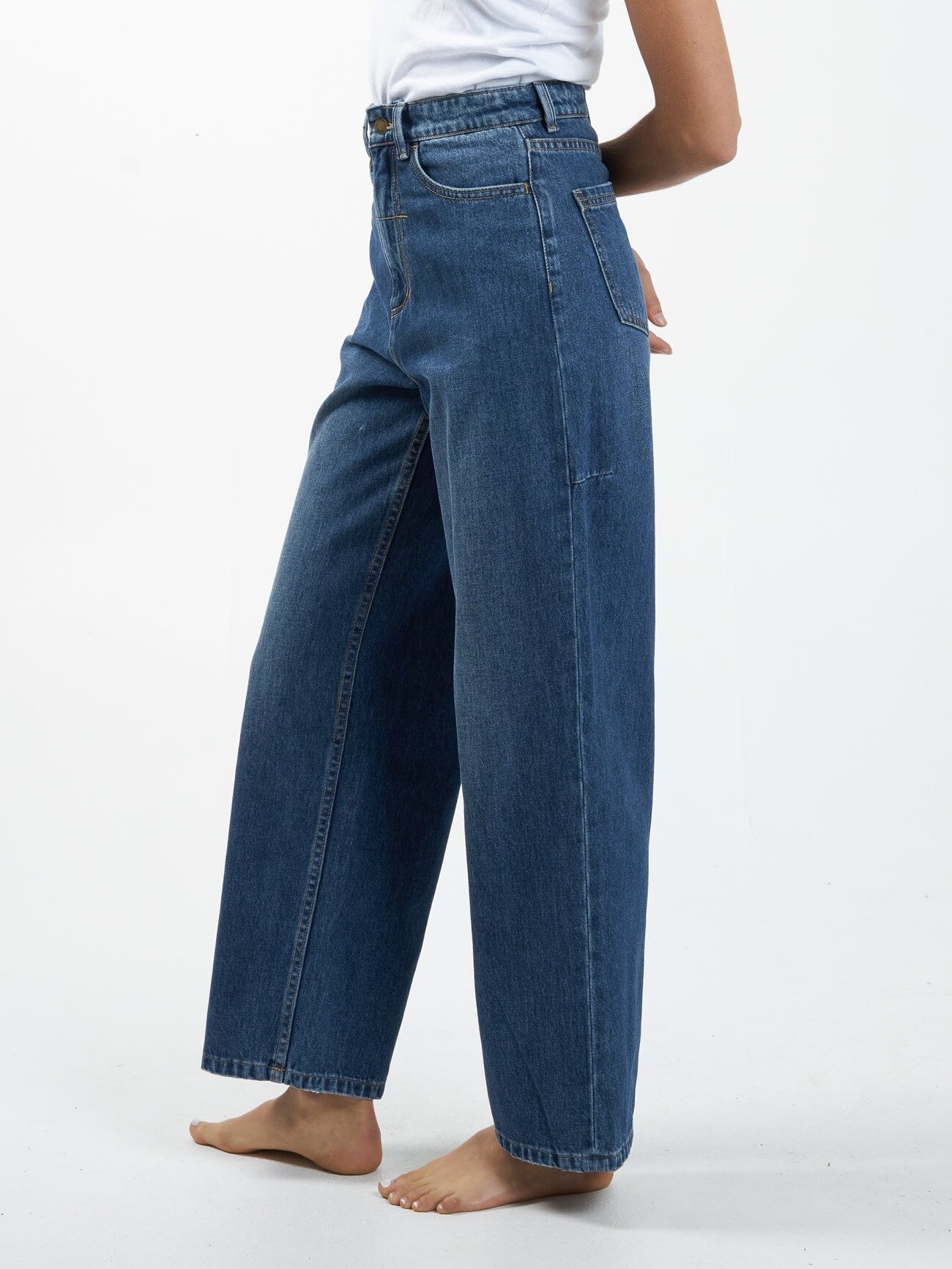 Billie High Rise Baggy Jean - Roadhouse Blue
