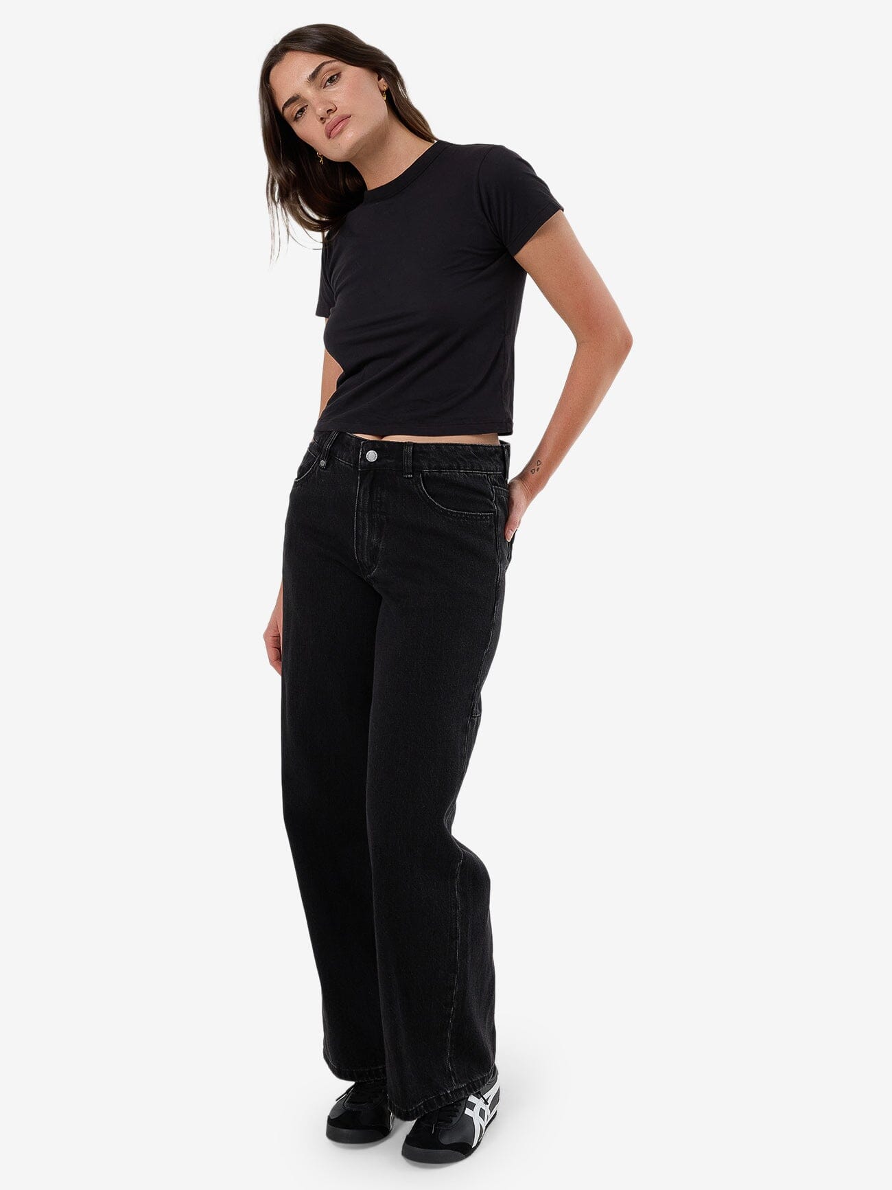 Billie Low Rise Baggy Jean - Aged Black 4