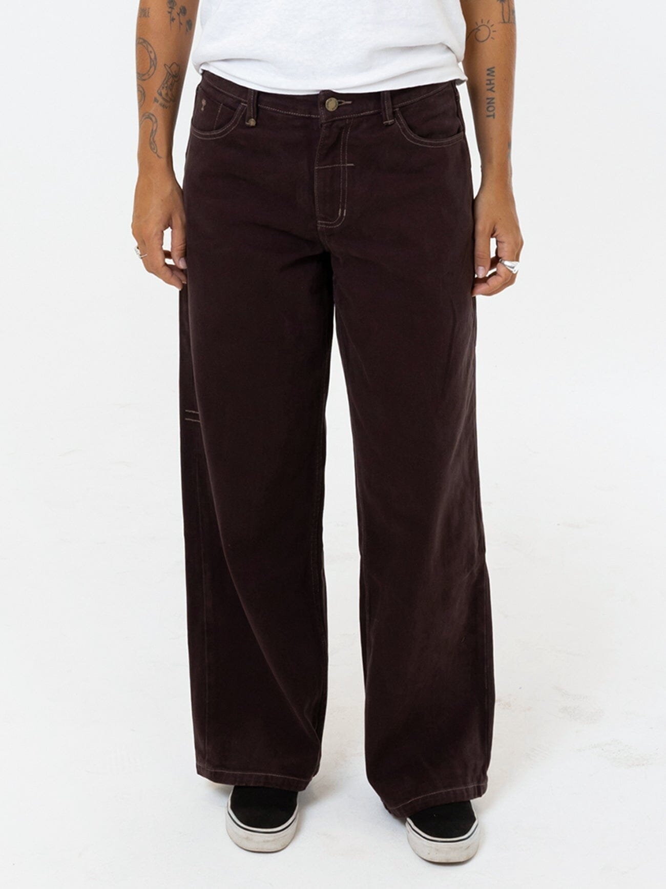 Billie Low Rise Baggy Jean - Chocolate Plum