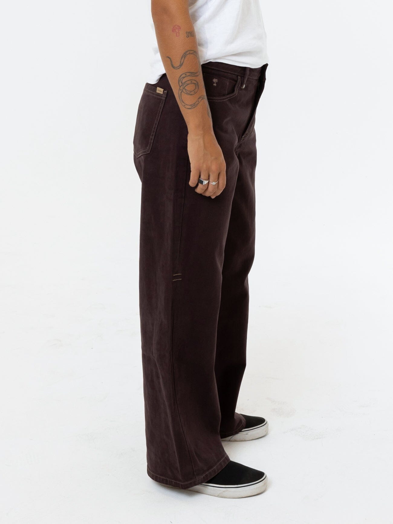 Billie Low Rise Baggy Jean - Chocolate Plum