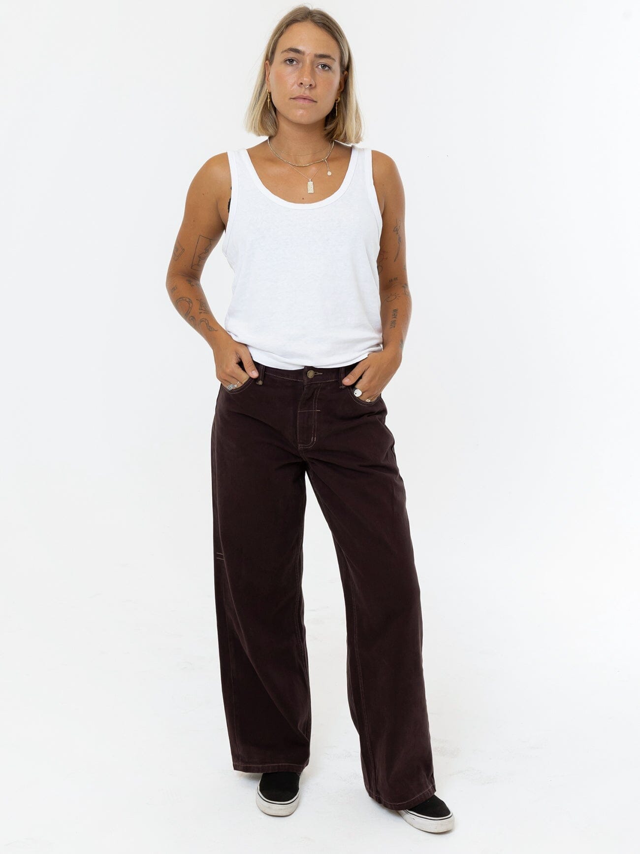 Billie Low Rise Baggy Jean - Chocolate Plum