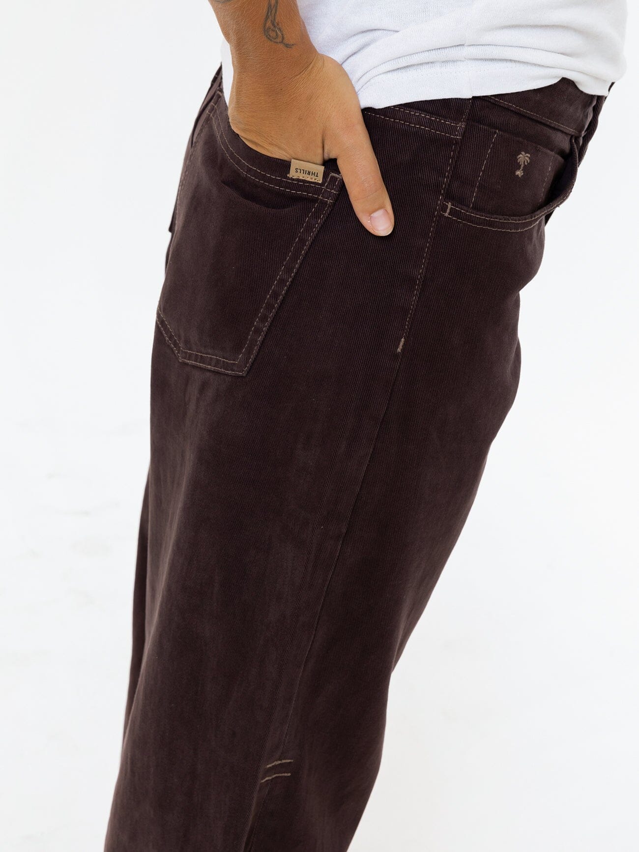 Billie Low Rise Baggy Jean - Chocolate Plum
