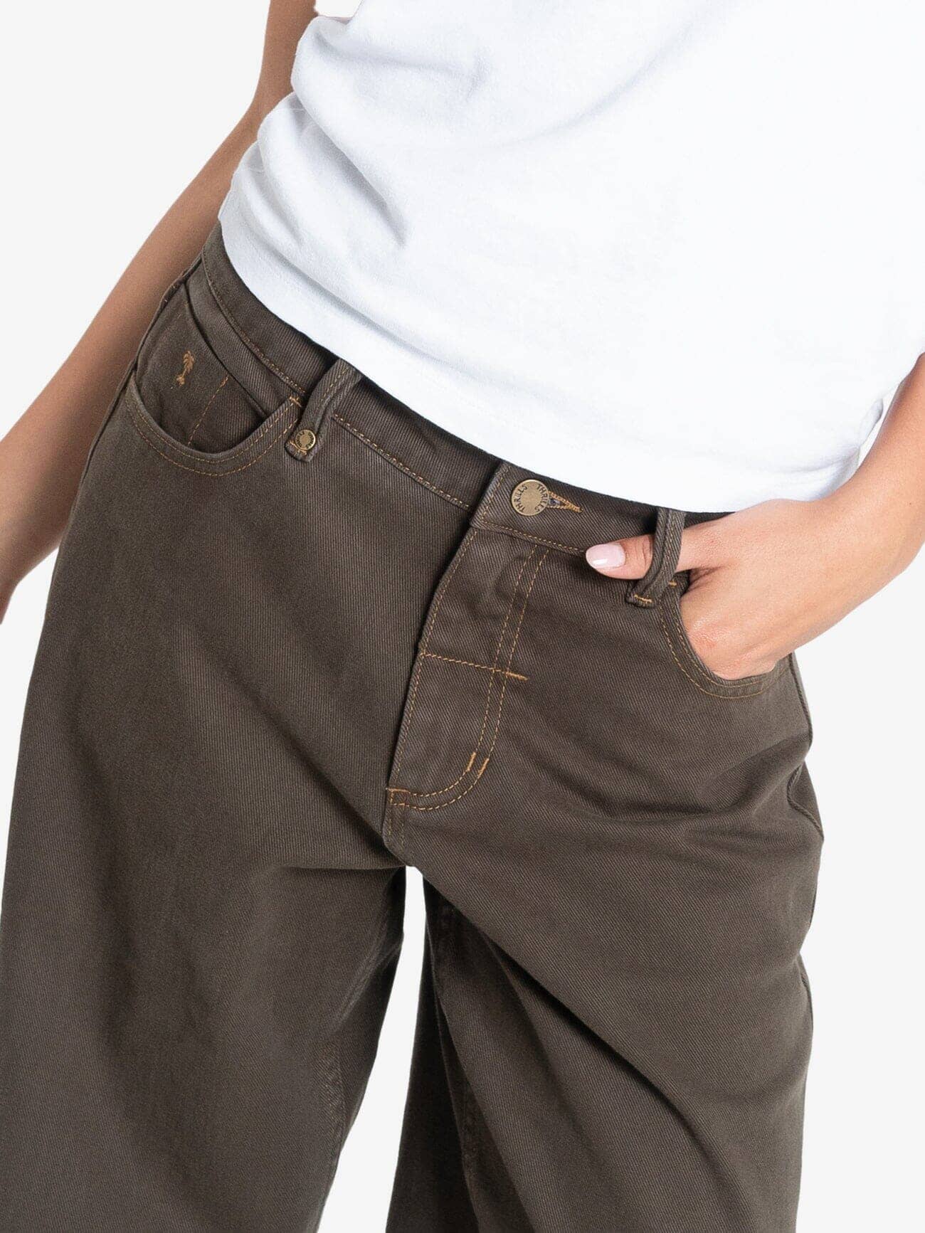 Billie Low Baggie Jean - Smokey Taupe 4