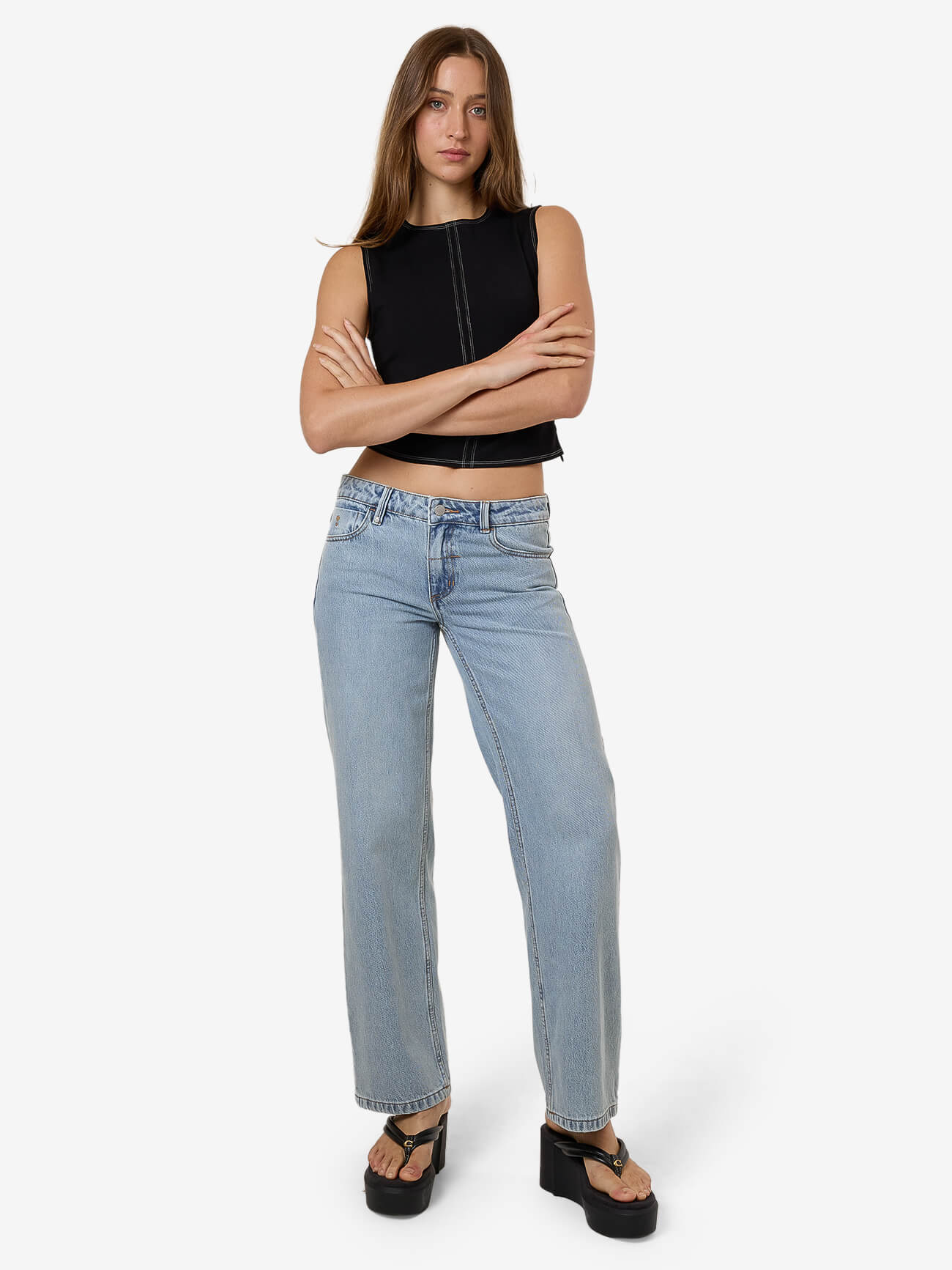Saskia Low Rise Straight Jean - Dusk