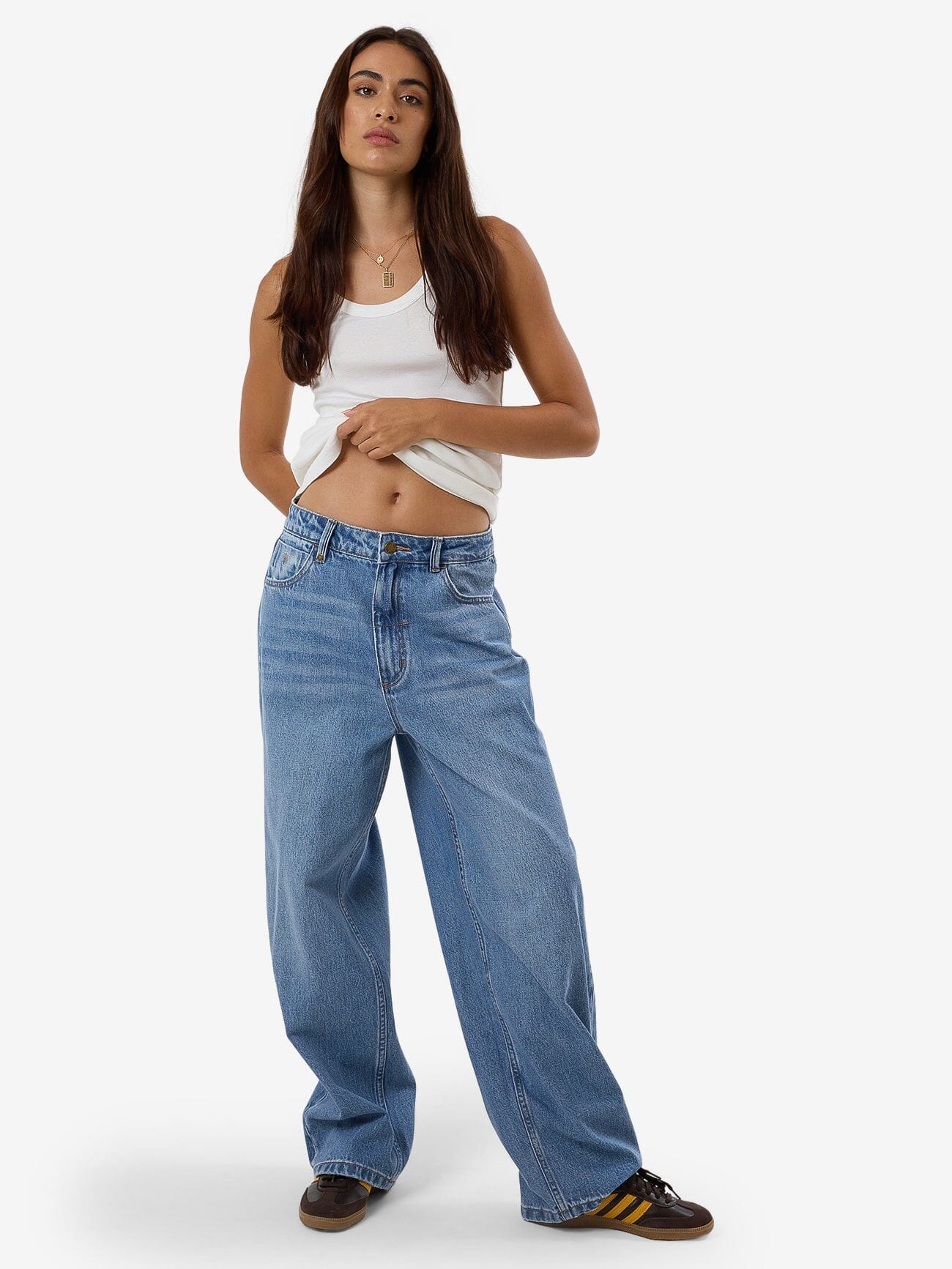 Tony Low Rise Big Baggy Jean - Dark Dust Blue