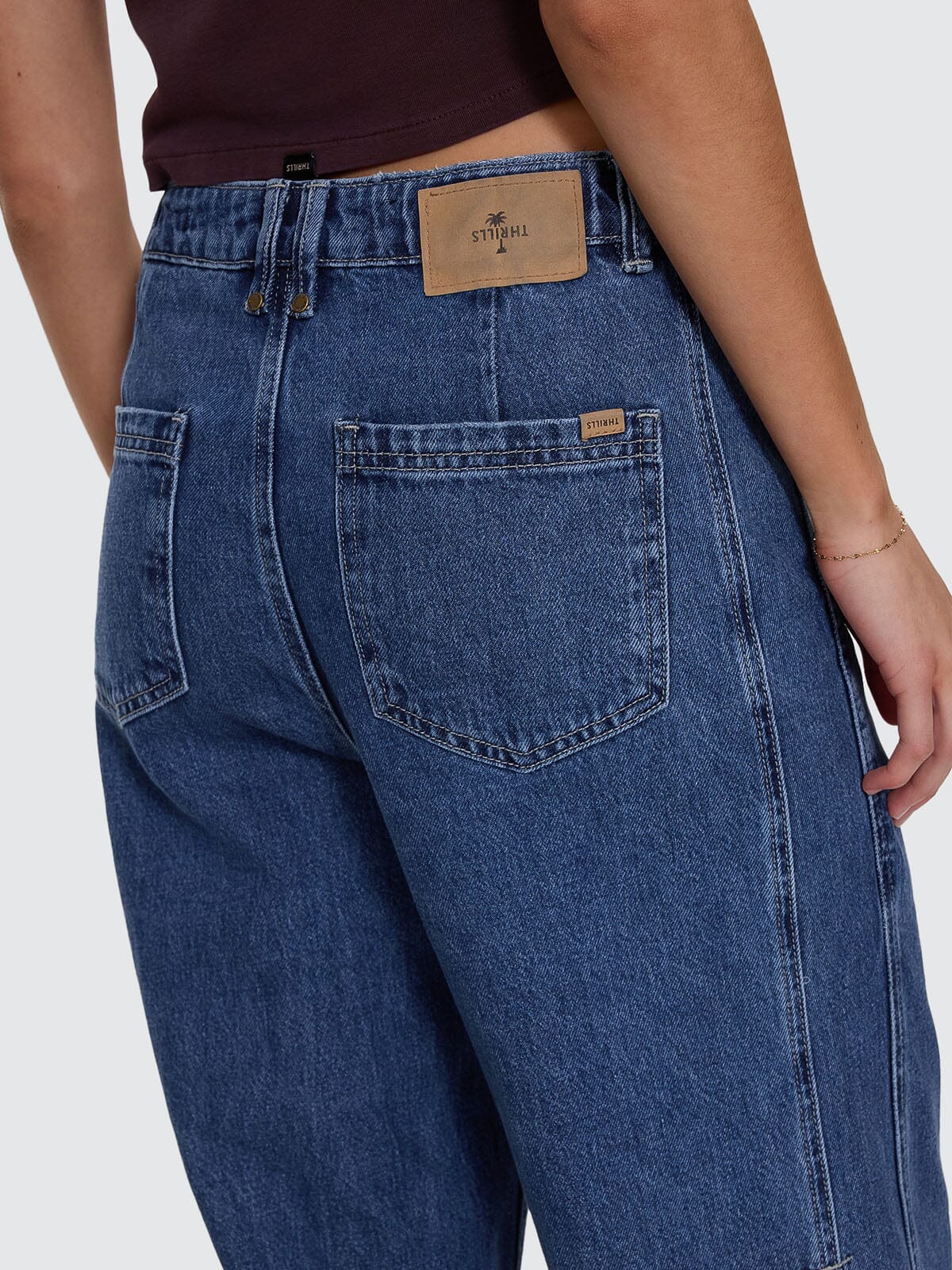 Ashton High Rise Wide Jean Tall fit - Vintage Rinse Blue 4