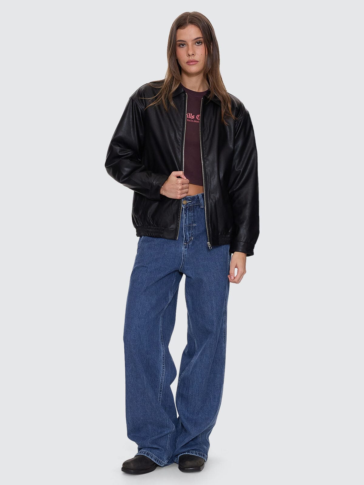 Ashton High Rise Wide Jean Tall fit - Vintage Rinse Blue 4