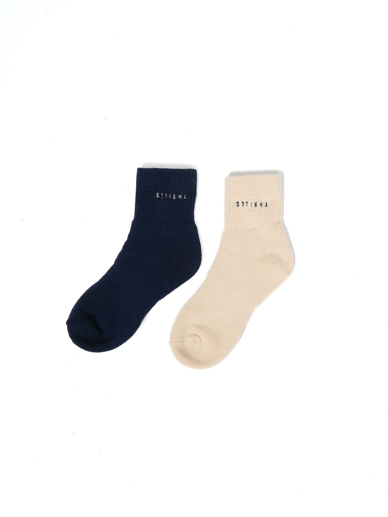 Minimal Thrills 2 Pack Sock - Oatmeal-Station Navy