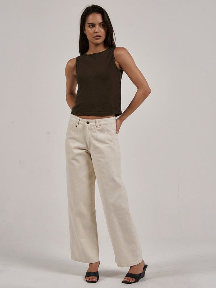 Hemp Boat Neck Tank - Tarmac