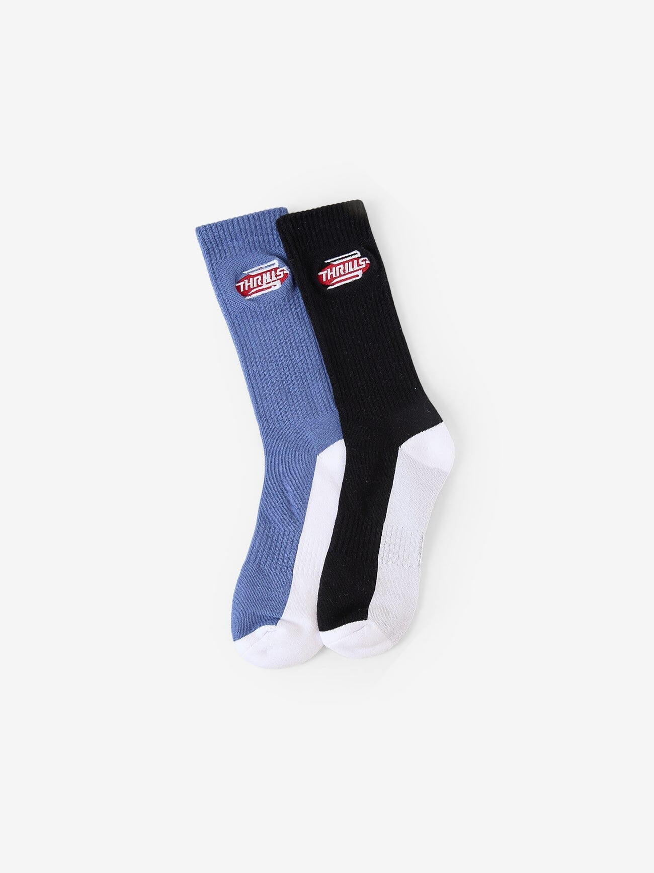 Steadfast Chrome 2 Pack Sock - Black - Moonlight Blue