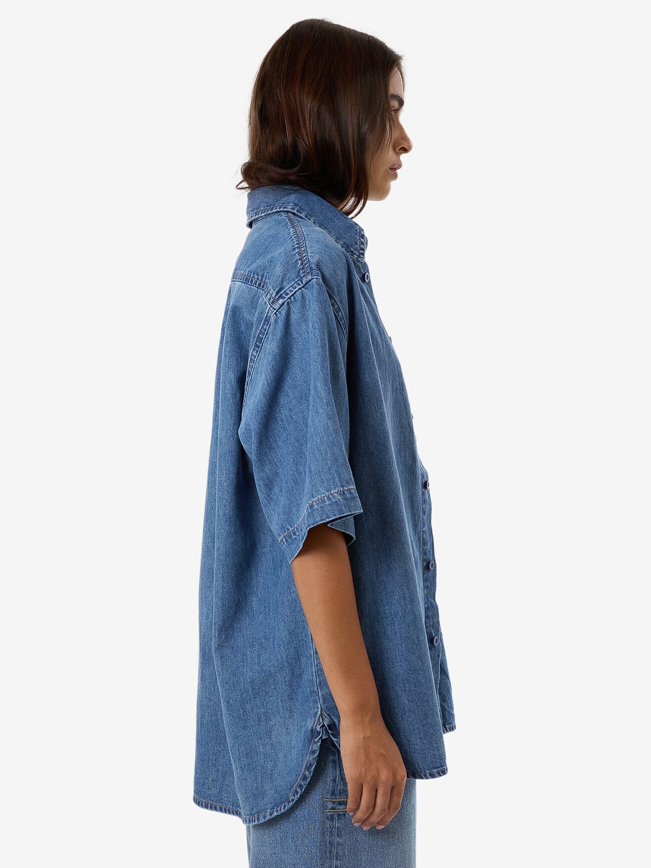 Darian Denim Shirt - Dark Dust Blue 4