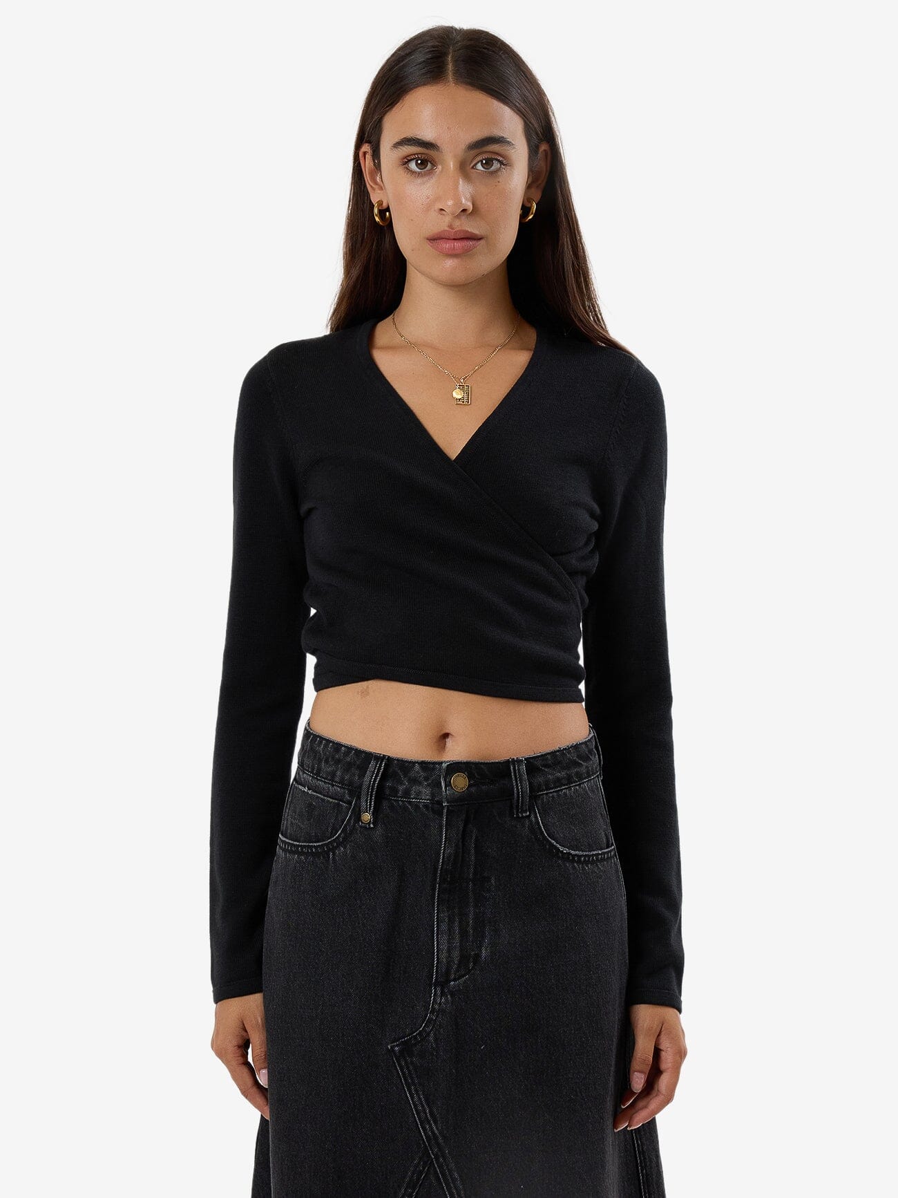 Nadia Wrap Knit - Black