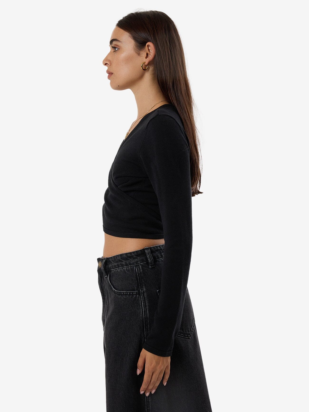 Nadia Wrap Knit - Black