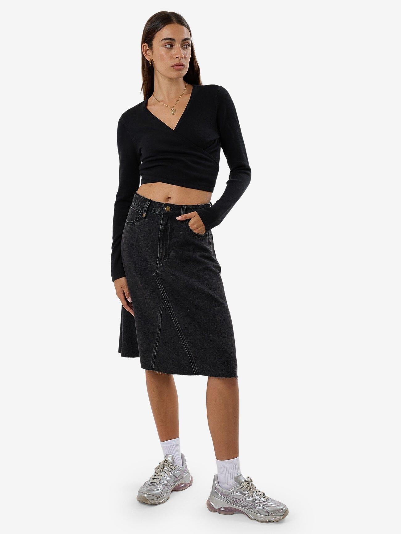 Nadia Wrap Knit - Black
