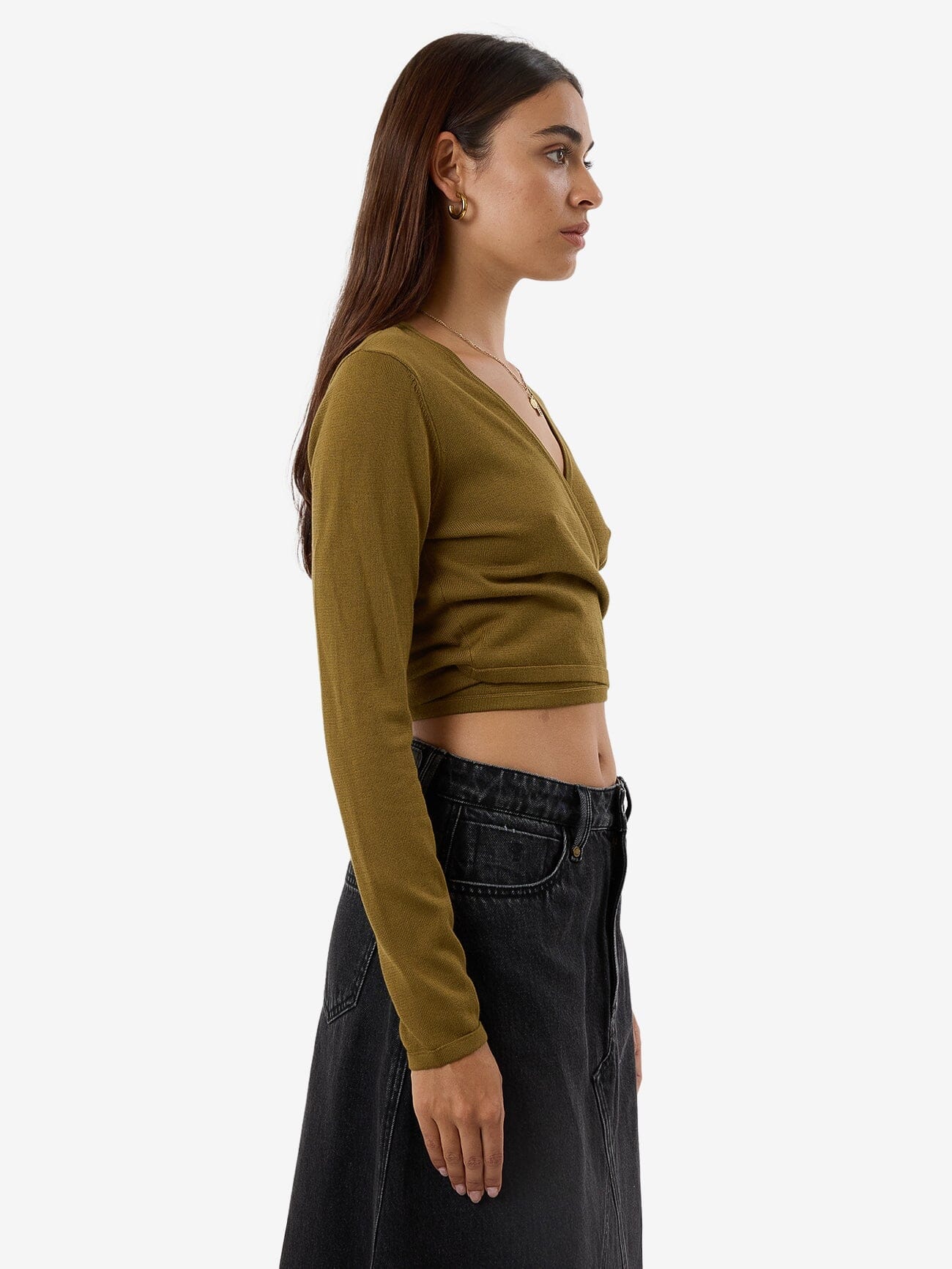 Nadia Wrap Knit - Tarmac