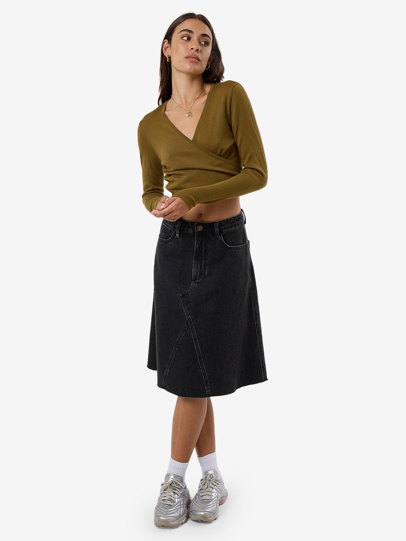 Nadia Wrap Knit - Tarmac