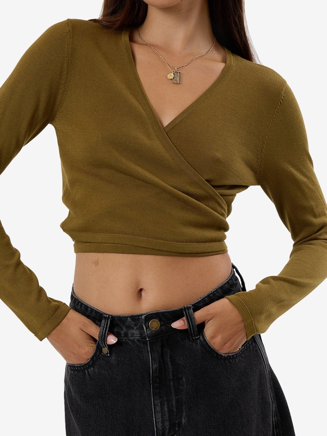 Nadia Wrap Knit - Tarmac