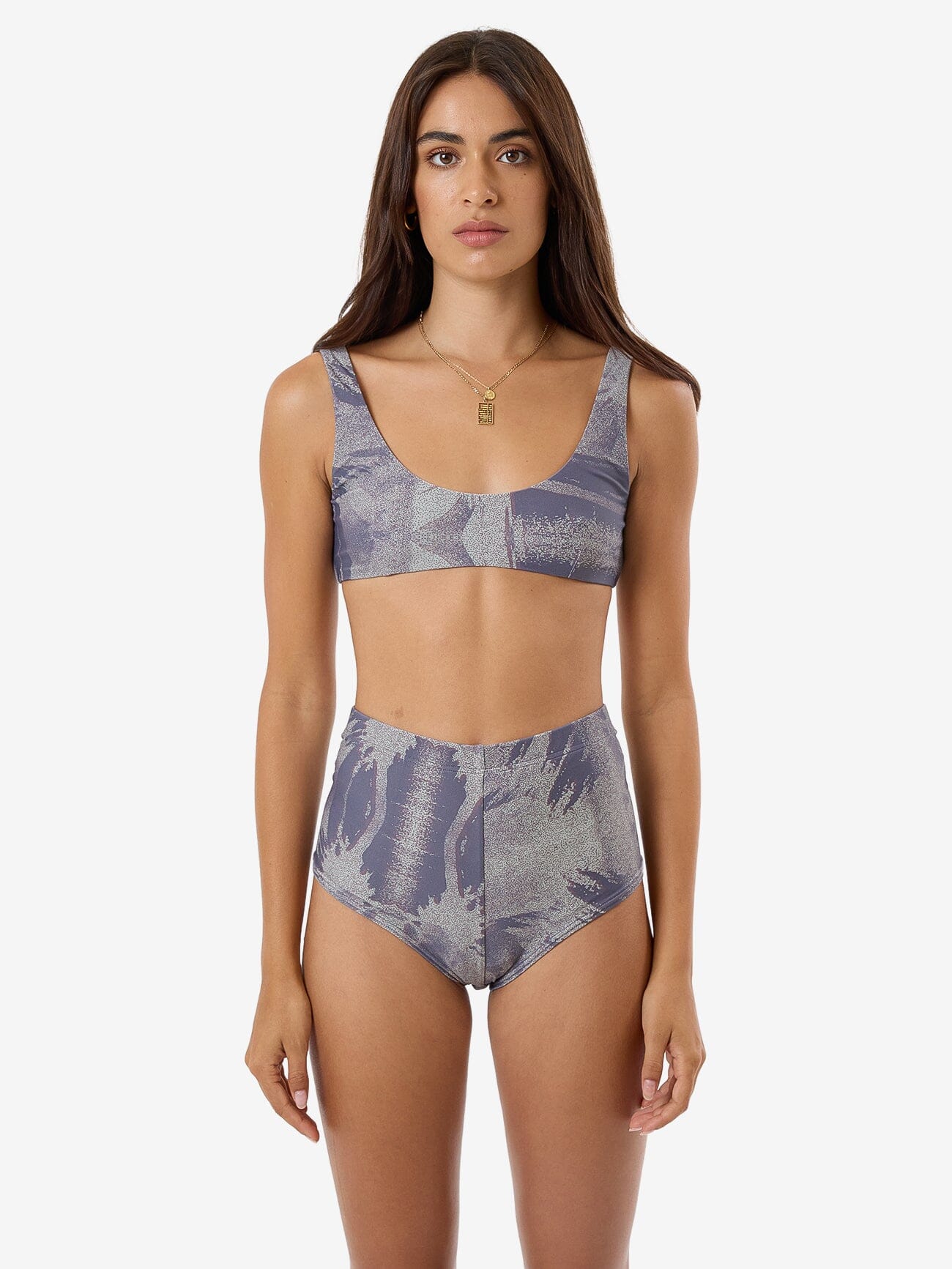 In Formation String Bikini Top - Graphite