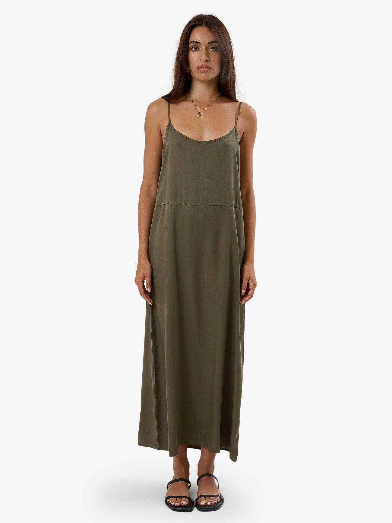 Breezy Slip Dress in Green