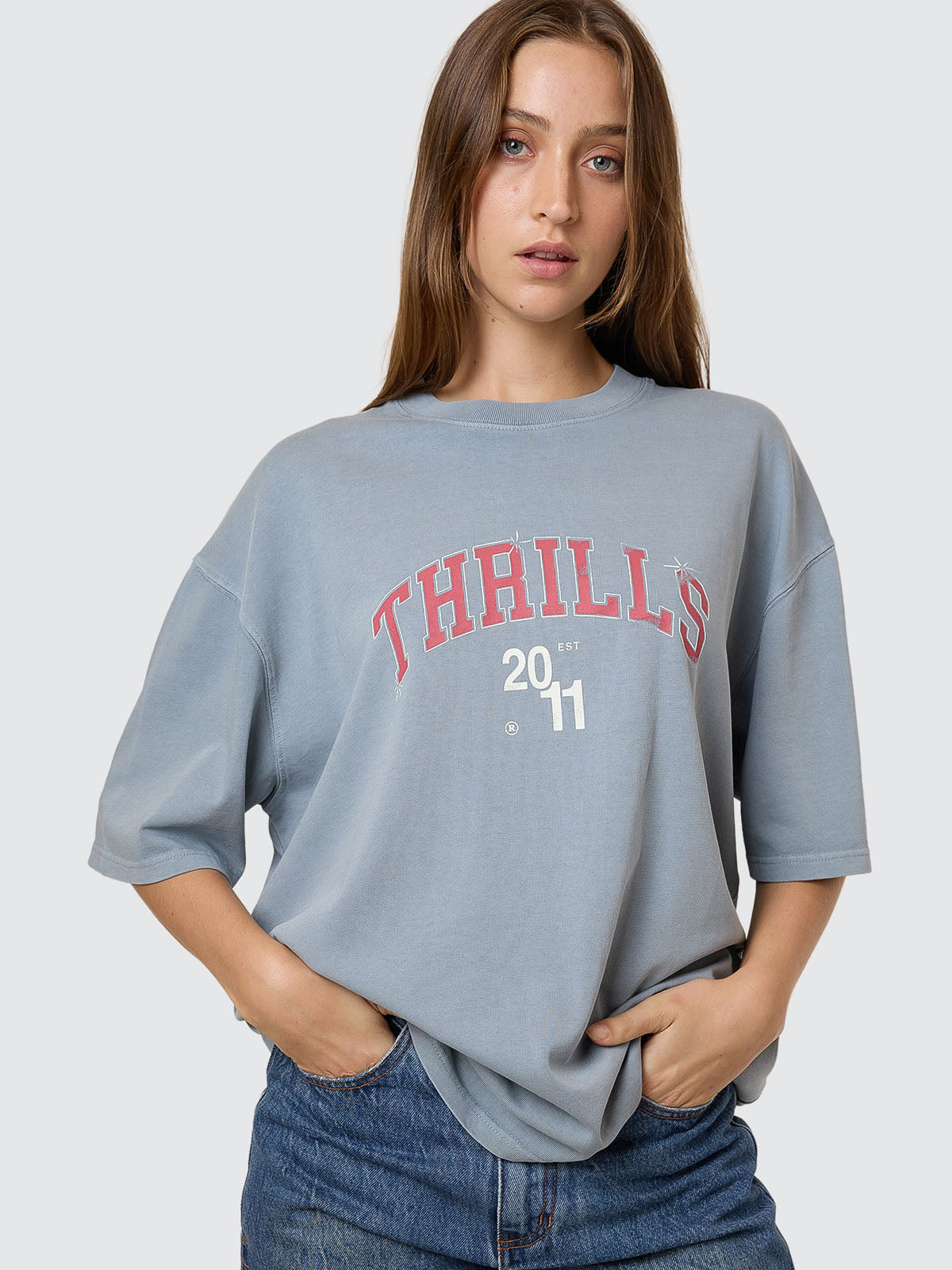 Stadium Oversized Tee - Smog 4