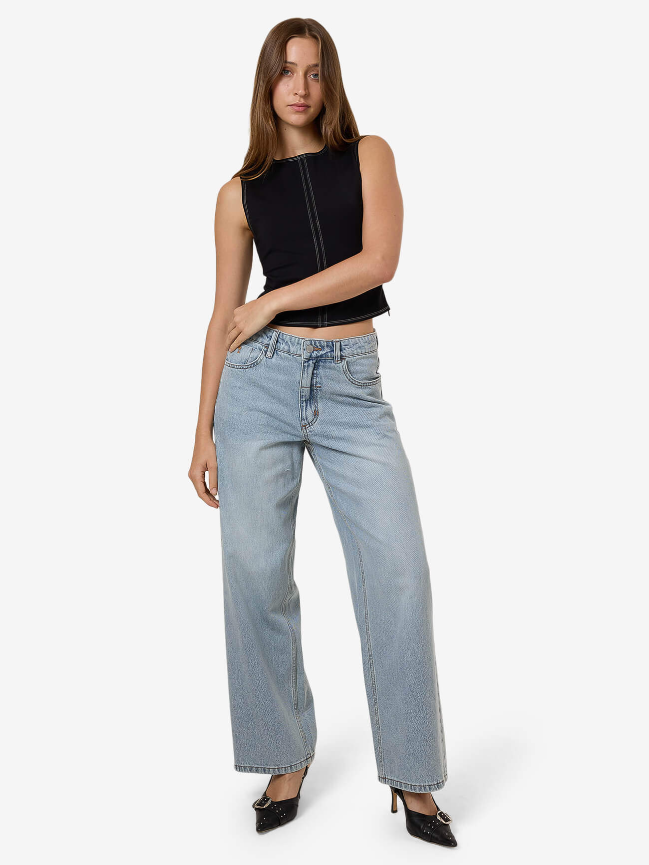 Dopamine Billie Low Rise Baggy Jean - Dusk
