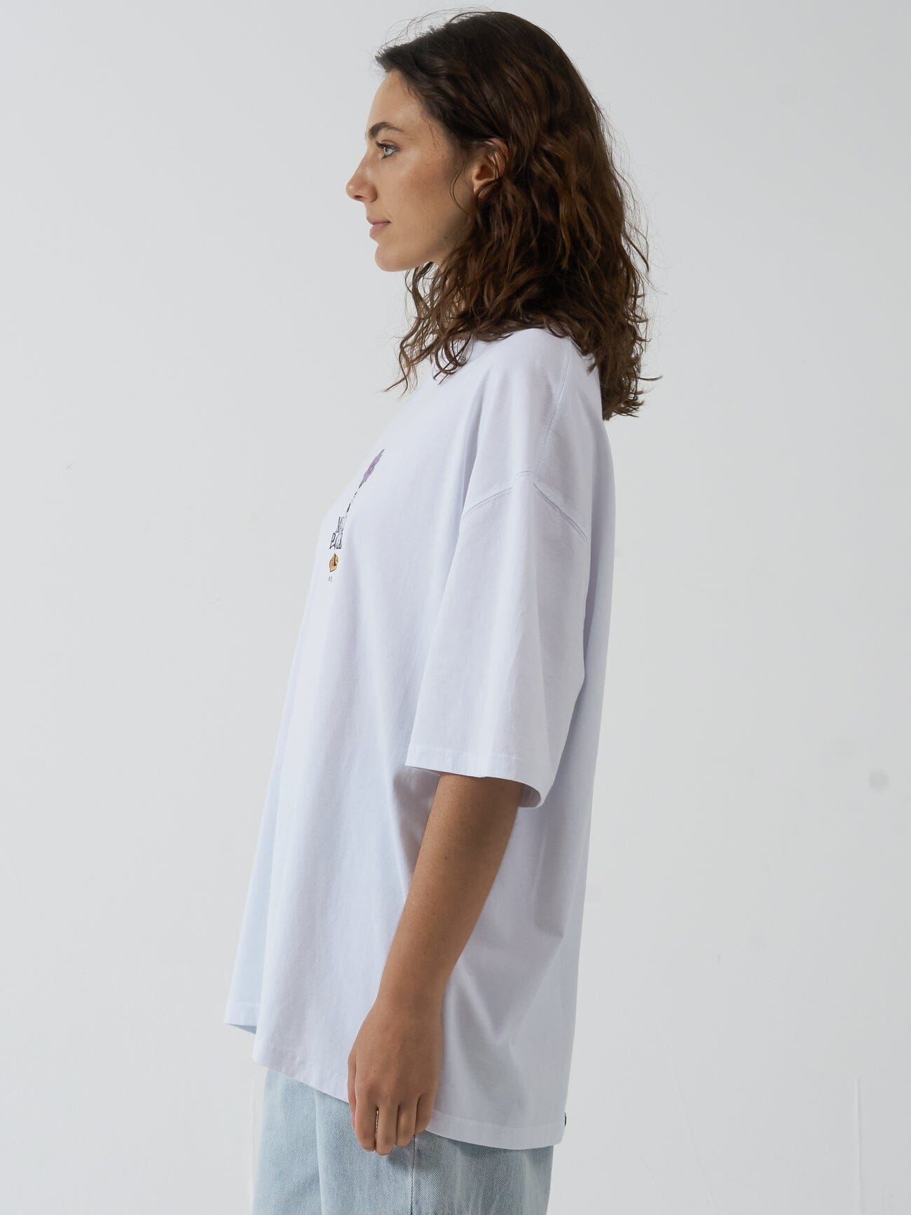 Mind Power Oversized Tee - White