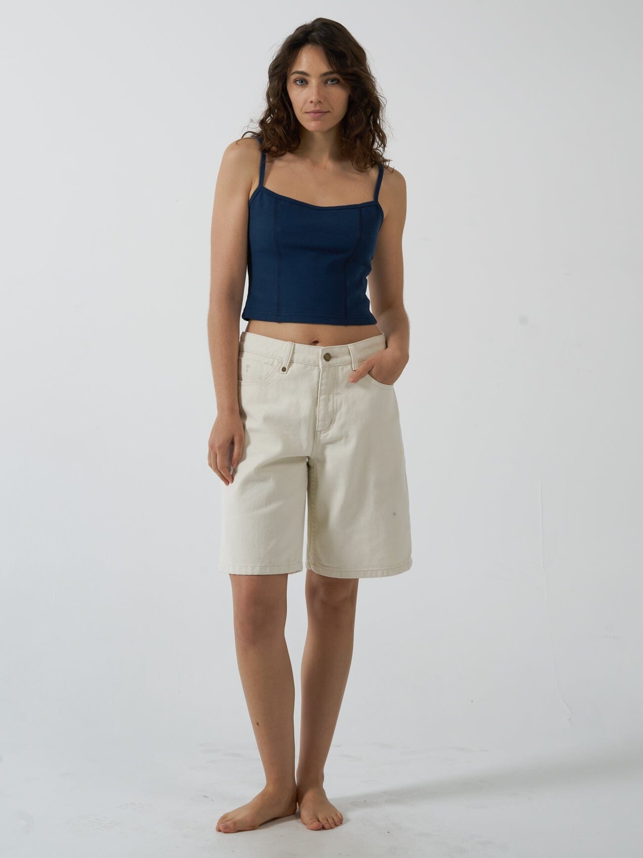 Rib Seam Tank - Sea Blue