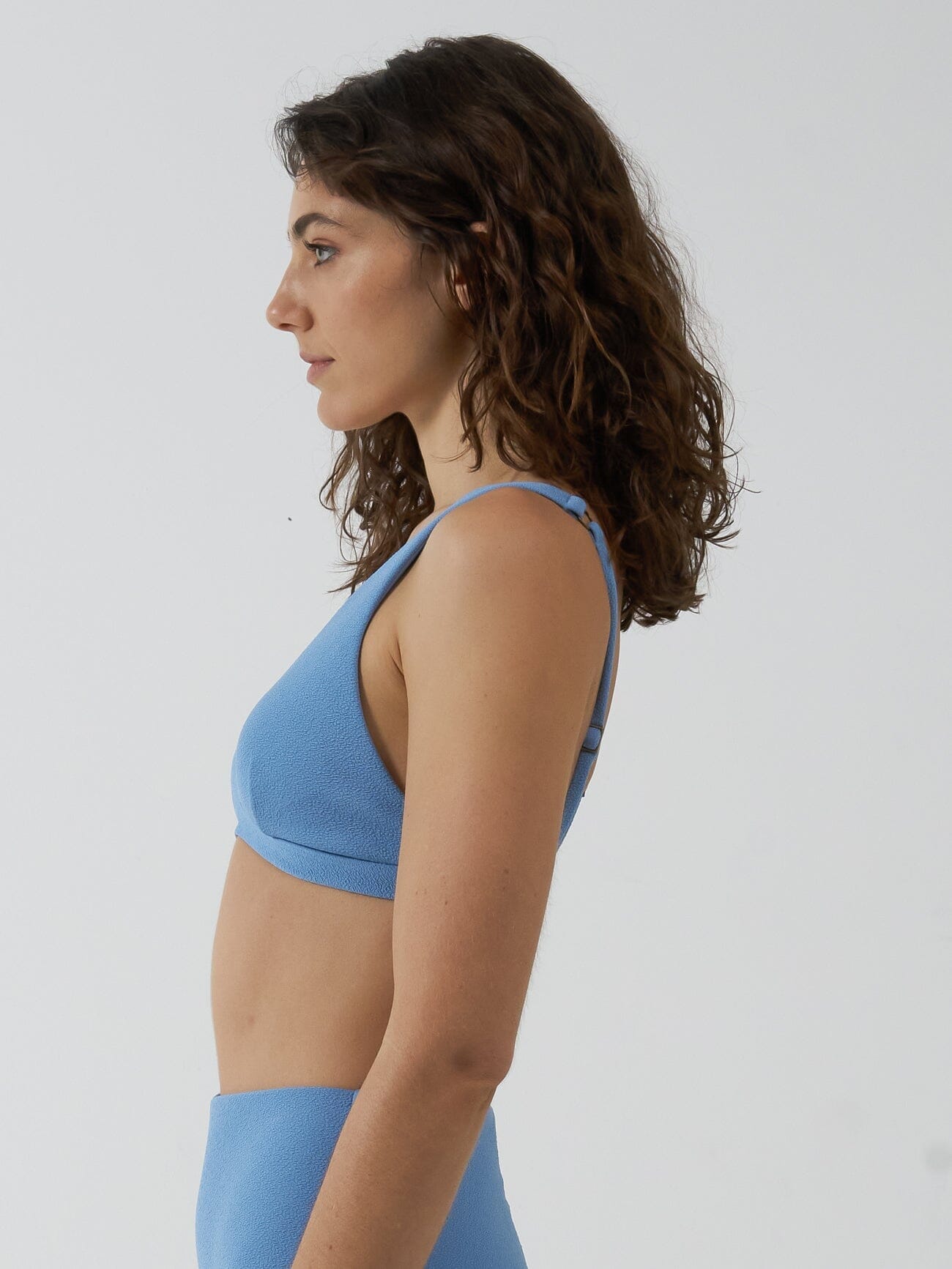 Adira Tall Triangle Bikini Top - Postal Blue