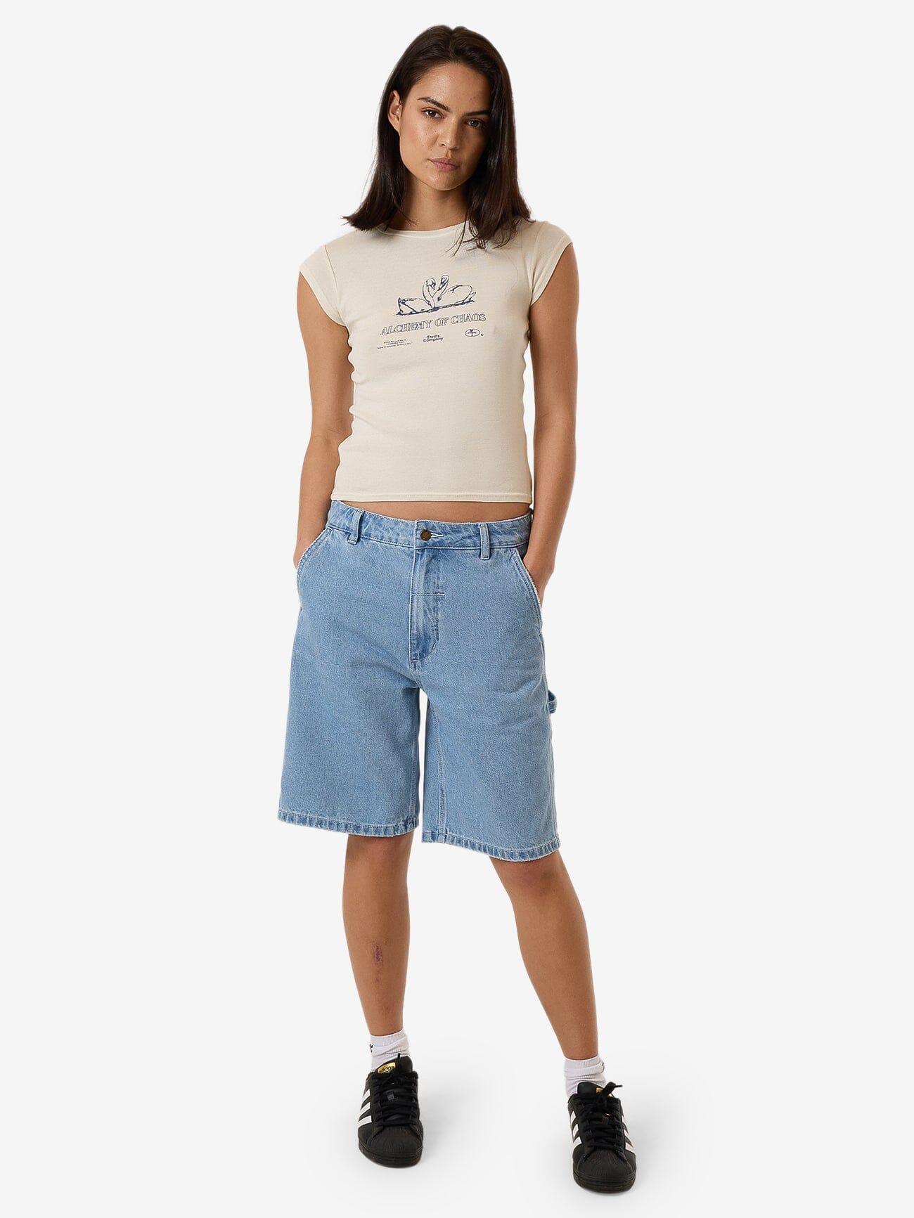Grace And Chaos Cap Sleeve Tee - Heritage White 4