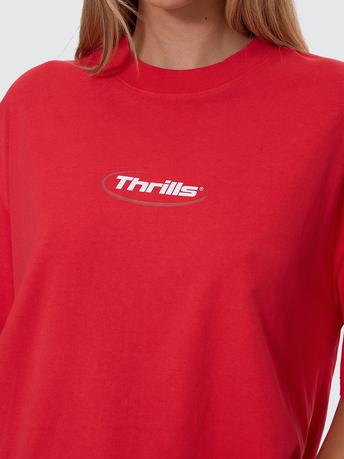 Arena Oversized Tee - Flame Red 4