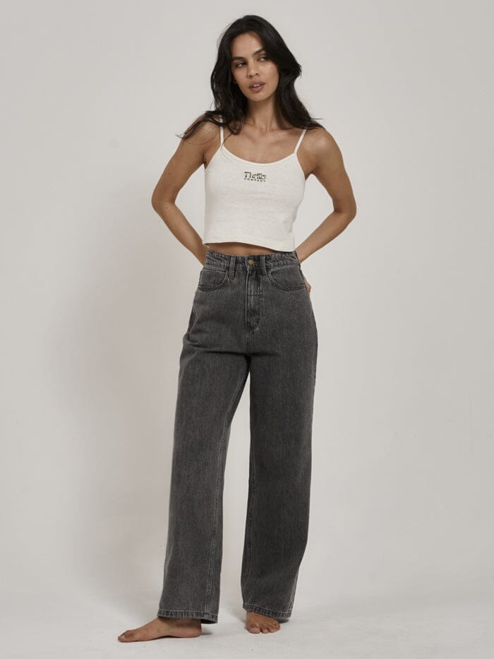 Thrills Pinch Hemp Bound Crop Tank - Tofu
