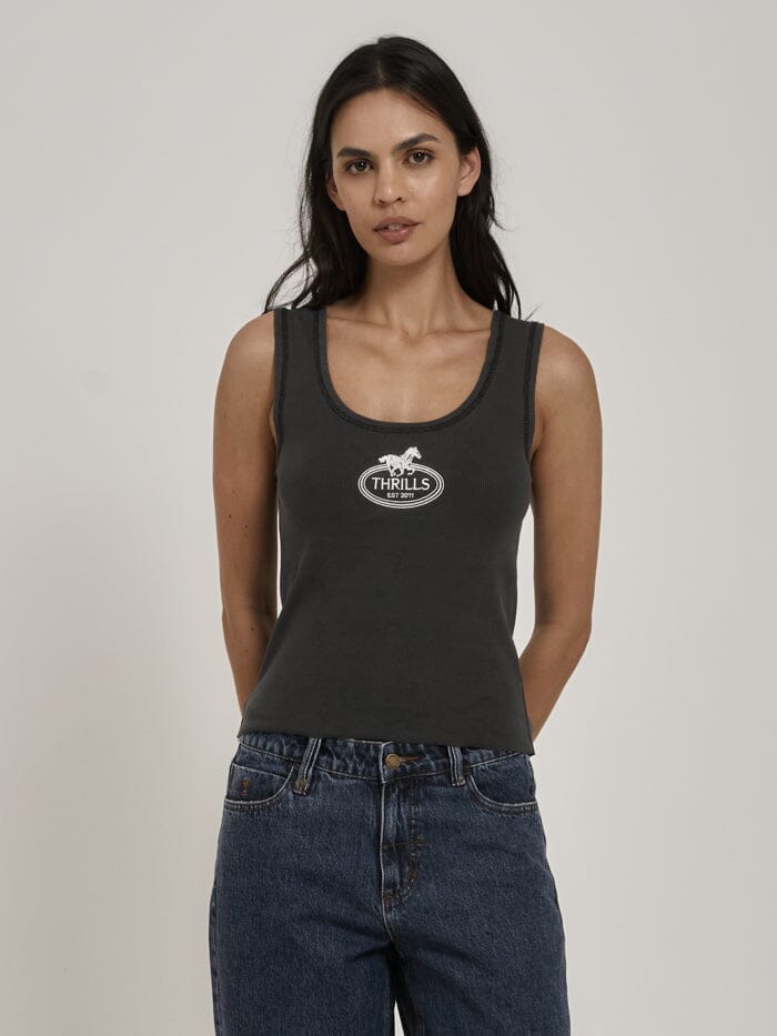 Chariot Oval Singlet - Merch Black