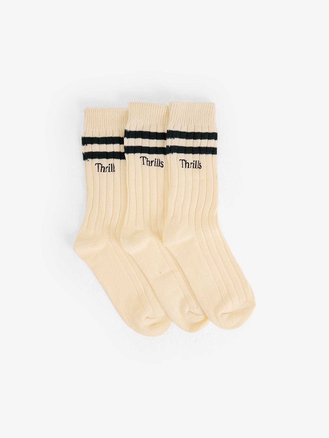 Stripe Lounge 3 Pack Sock - Tofu One Size
