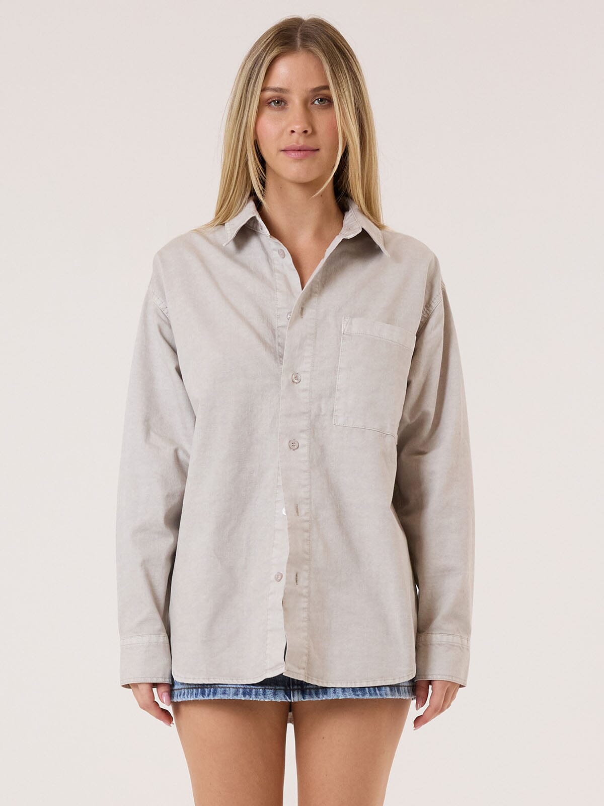 Austin Denim Shirt - Oyster Grey 4