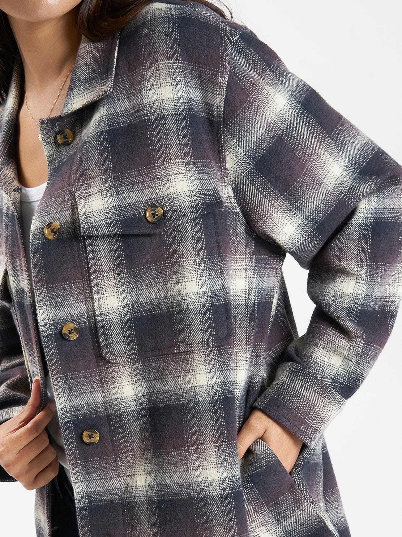 Barrio Overshirt - Deep Plum 4