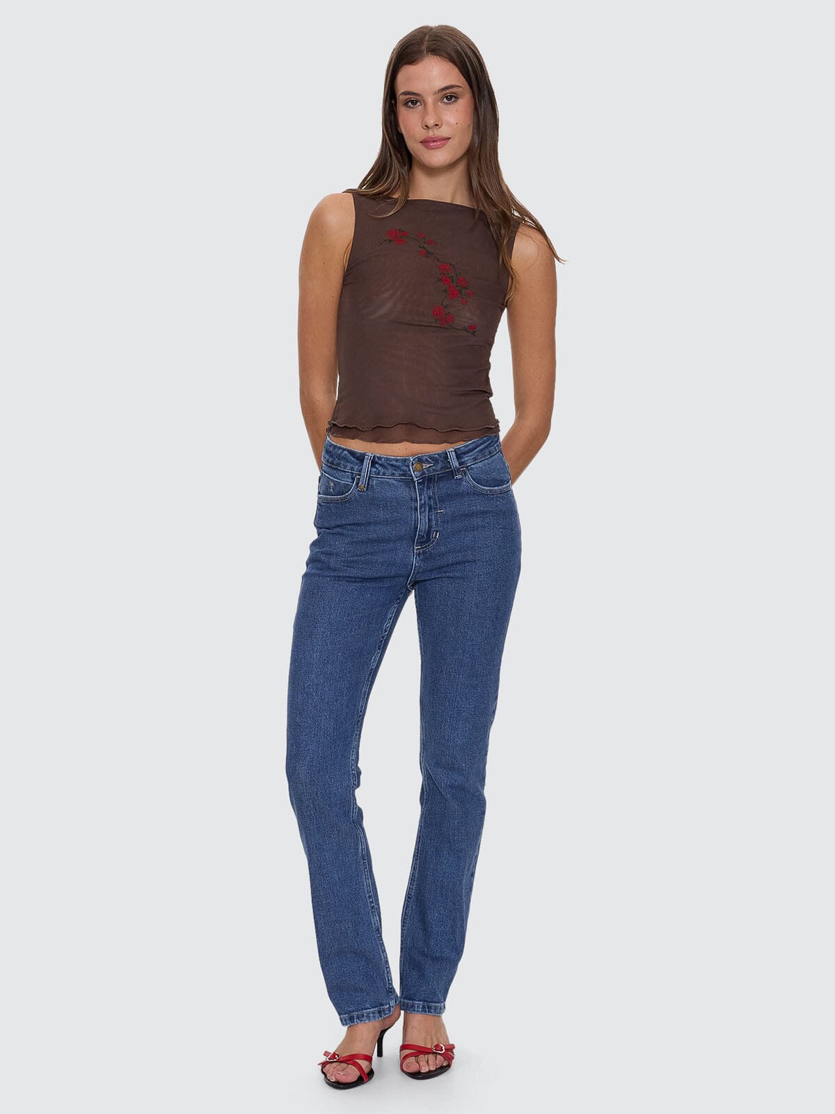 Buried In Thorns Mesh Tank - Java 4
