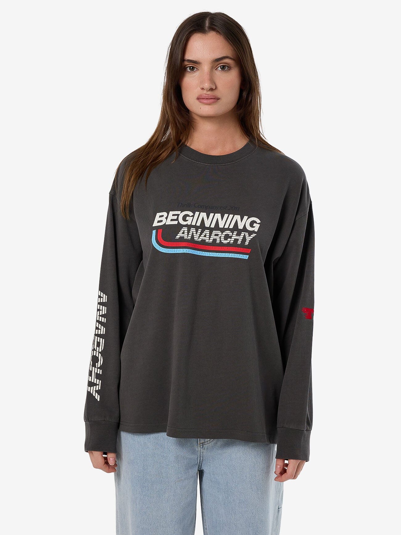 Beginning Anarchy Long Sleeve Oversized Tee - Merch Black