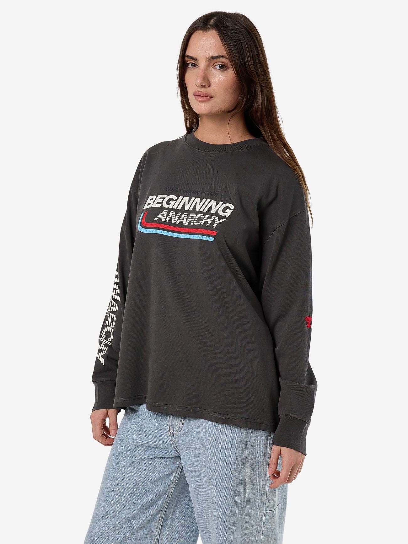 Beginning Anarchy Long Sleeve Oversized Tee - Merch Black